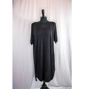 Baby Be Mine Maternity Dress T Shirt Dress Black Shift Size L